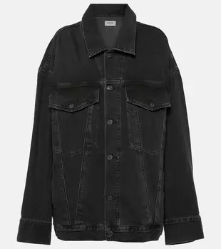 Джинсовая куртка оверсайз wayne Agolde, черный