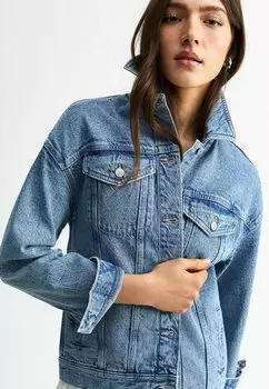 Джинсовая куртка PANELLED New Look, синий