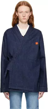 Джинсовая куртка Paris Boke Flower Blue, полоскание Kenzo