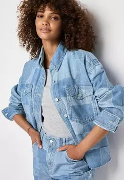 Джинсовая куртка PATCHWORK Next, синий