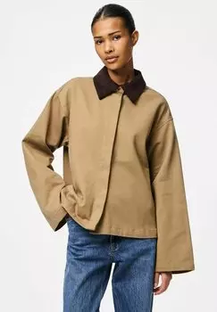 Джинсовая куртка PCFEMBA Pieces, коричневый