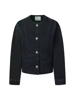 Джинсовая куртка Pepe Jeans Between-Season Jacket Daena Stud, черный