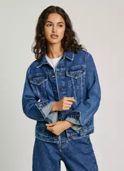 Джинсовая куртка Pepe Jeans "REGULAR JACKET", качественный деним, синий