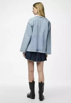 Джинсовая куртка Pieces, светло-голубой деним