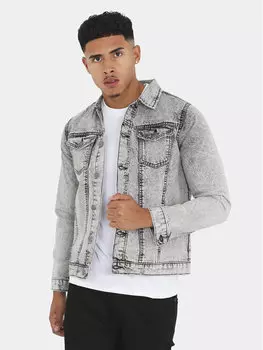 Джинсовая куртка прямого кроя Brave Soul, серый