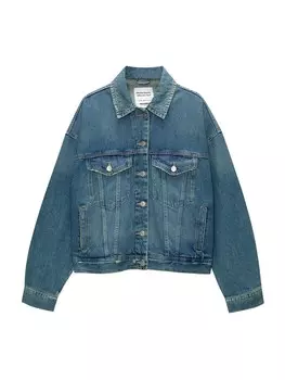 Джинсовая куртка Pull&Bear Between-Season Jacket, синий деним