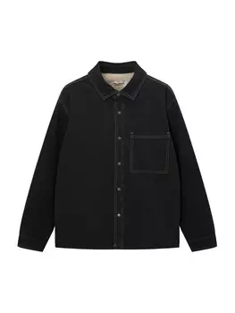Джинсовая куртка Pull&Bear Between-Season Jacket, черный
