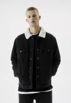 Джинсовая куртка PULL&BEAR, черный