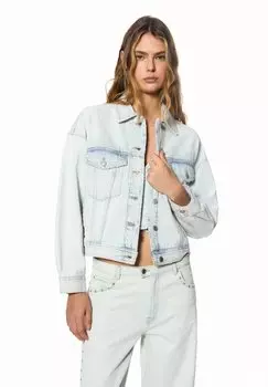 Джинсовая куртка PULL&BEAR, светло-голубой деним