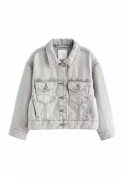 Джинсовая куртка REGULAR FIT Next, серый