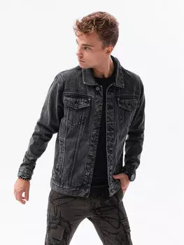 Джинсовая куртка regular fit Ombre, серый