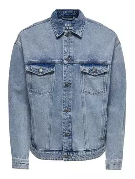 Джинсовая куртка regular fit Only & Sons, синий