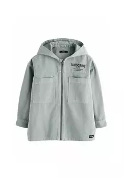 Джинсовая куртка REGULAR FIT - OVER THROUGH Next, серый