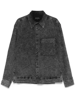Джинсовая куртка-рубашка Emporio Armani, черный