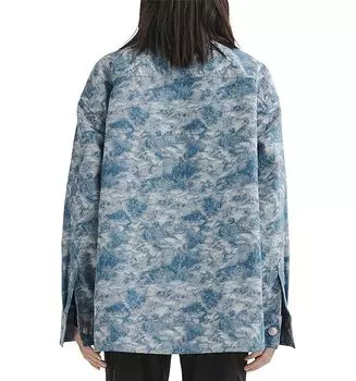 Джинсовая куртка-рубашка Lory большого размера rag & bone, синий