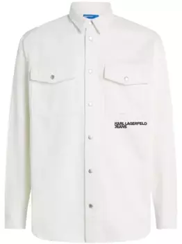 Джинсовая куртка-рубашка с принтом Karl Karl Lagerfeld Jeans, белый