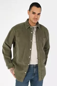 Джинсовая куртка-рубашка с вшитым карманом Colin'S, хаки