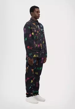 Джинсовая куртка RUNNING DOG TRUCKER JACKET Icecream, фиолетовый