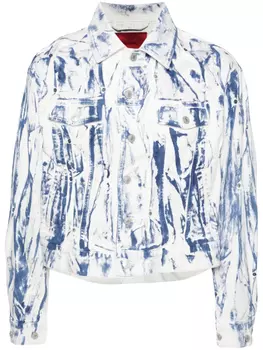 Джинсовая куртка с эффектом потертости KUSIKOHC, белый