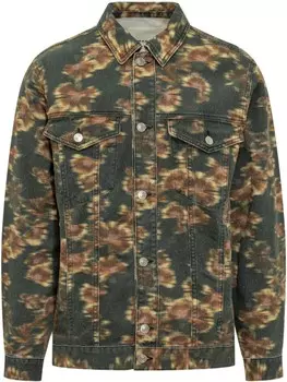 Джинсовая куртка с цветочным принтом MARANT, серый