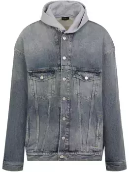 Джинсовая куртка с капюшоном BALENCIAGA, синий
