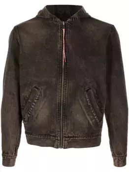 Джинсовая куртка с капюшоном и логотипом Aries, оранжевый