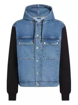 Джинсовая куртка с капюшоном Karl Lagerfeld Jeans, синий