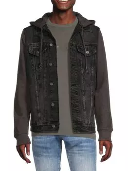 Джинсовая куртка с капюшоном M. Society, черный