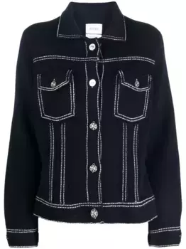 Джинсовая куртка с контрастной строчкой Barrie, синий