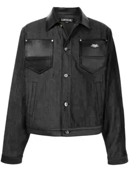 Джинсовая куртка с контрастными вставками Sankuanz, черный