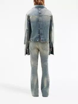 Джинсовая куртка с кристаллами Courrges, синий