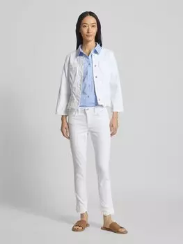 Джинсовая куртка с кружевной отделкой модель 'JA JE ROSES' Liu Jo White, белый