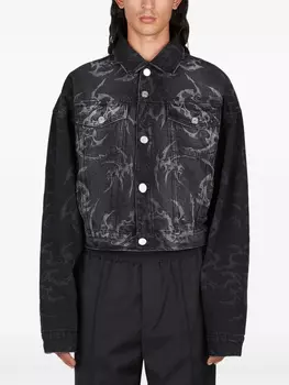 Джинсовая куртка с лазерной резкой Han Kjbenhavn, черный