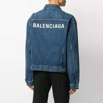 Джинсовая куртка с логотипом Balenciaga, синий