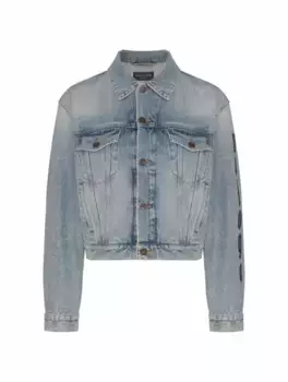 Джинсовая куртка с логотипом Balenciaga, синий