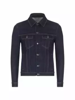 Джинсовая куртка с логотипом Dolce&Gabbana, тёмно-синий