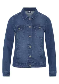 Джинсовая куртка с логотипом из стразов Polo Sylt, синий