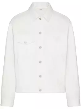 Джинсовая куртка с логотипом VALENTINO GARAVANI, белый