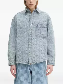 Джинсовая куртка с монограммой A BATHING APE, синий