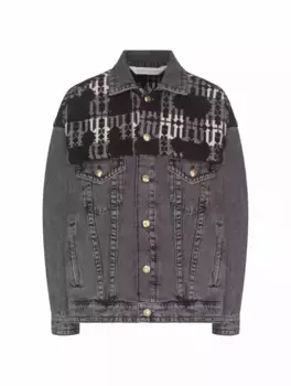 Джинсовая куртка с монограммой Palm Angels, серый