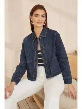 Джинсовая куртка с накладным карманом Yumi, синий