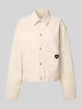 Джинсовая куртка с нашивкой-лейблом Carhartt Work In Progress, кремовый
