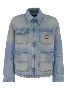 Джинсовая куртка с нашивкой-логотипом AMIRI, синий