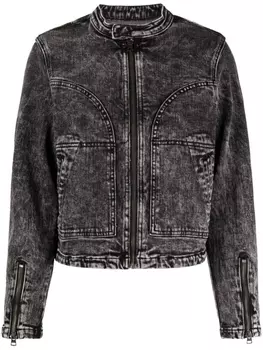 Джинсовая куртка с нашивкой-логотипом izzue, черный