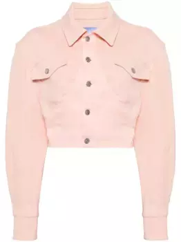 Джинсовая куртка с нашивкой-логотипом Mugler, розовый