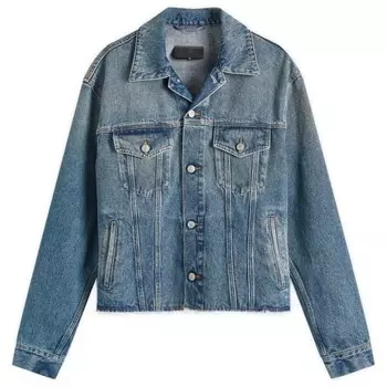 Джинсовая куртка с необработанным краем Mm6 Maison Margiela, синий