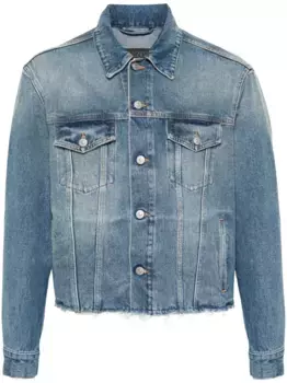Джинсовая куртка с необработанными краями MM6 Maison Margiela, синий