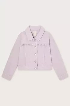 Джинсовая куртка с оборками Monsoon, розовый