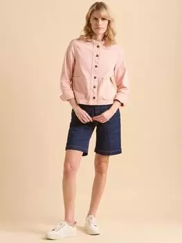 Джинсовая куртка с оборкой на шее Brakeburn, розовый