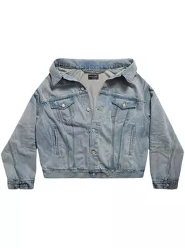 Джинсовая куртка с открытыми плечами Balenciaga, синий